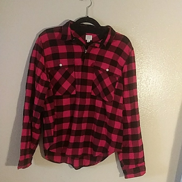 J. Crew Tops - J. Crew flannel mid zip up xlarge